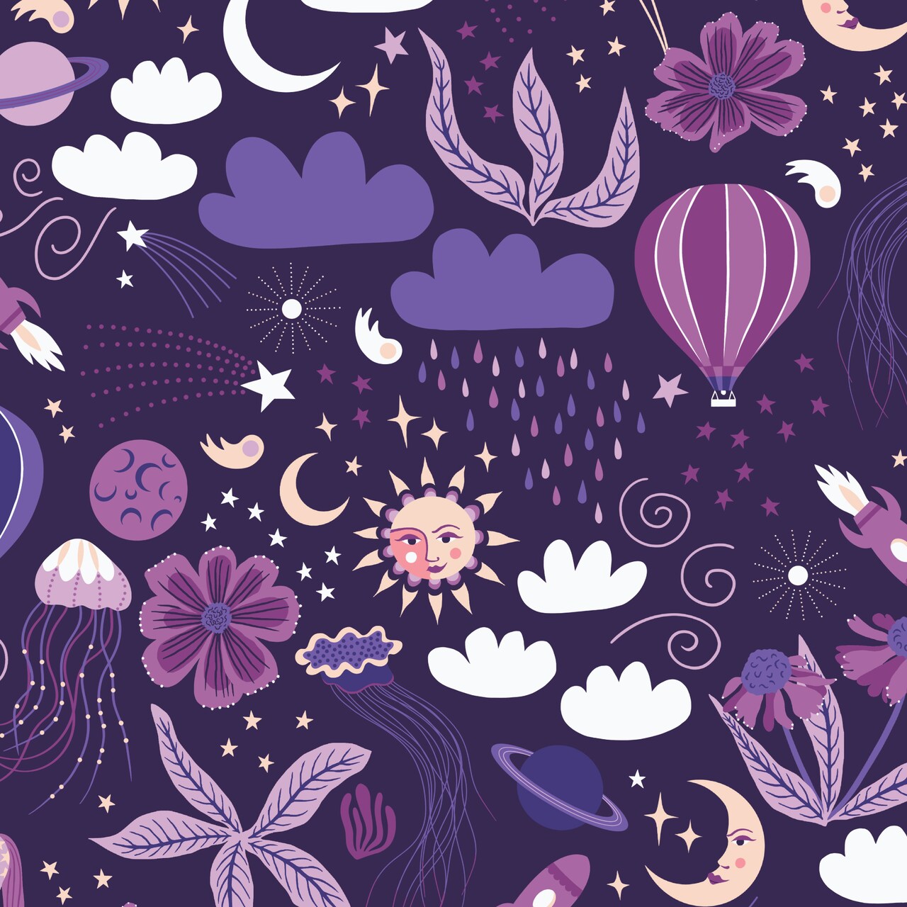 Sea and Space in Purple (228588) | Wildest Dreams | Rachel Parker | Cloud9